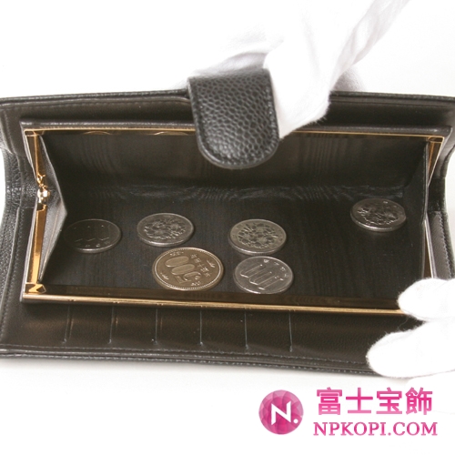 シャネル キャビアスキン 長財布 ブラック（内側ラムスキン） A13498